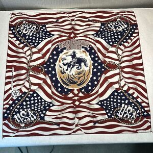 USA Rodeo Handkerchief Bandana Greatest Show on Dirt Stars Stripes